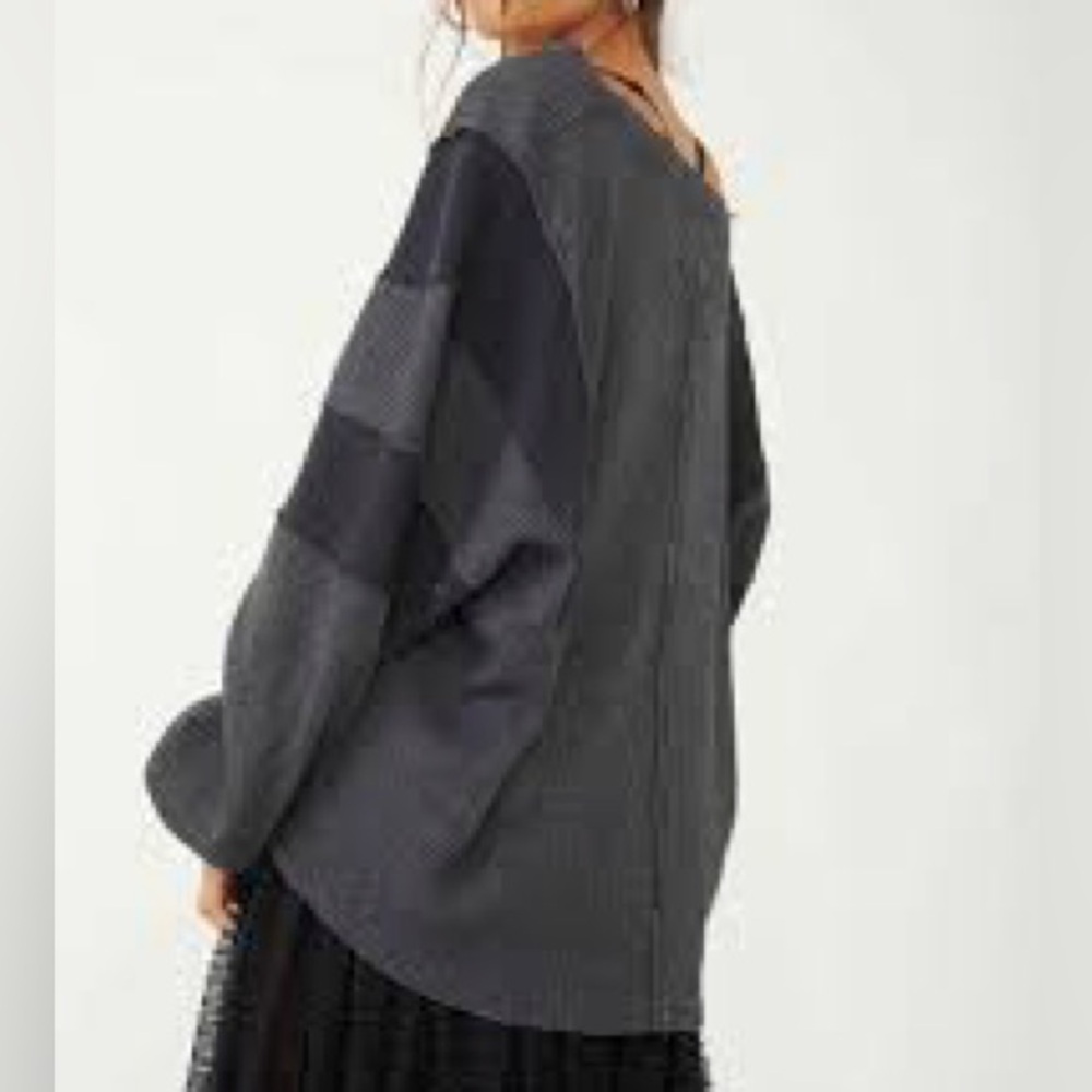 Free People Callisto Henley We The Free Oversized Sz Sm Bohemian Streetwear - Picture 2 of 9
